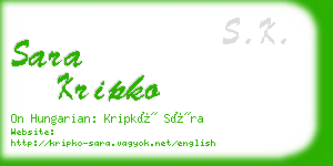 sara kripko business card